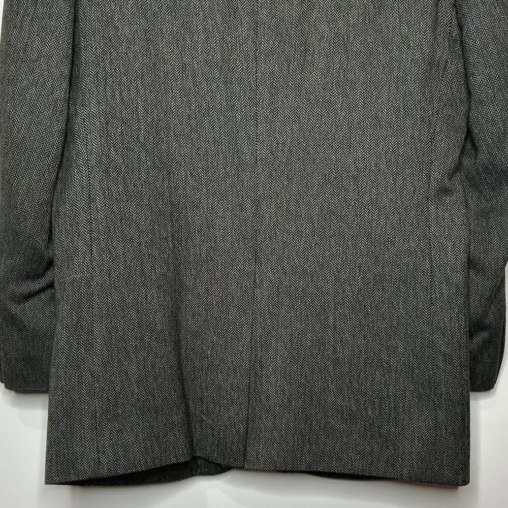 Jos. A. Bank 100% Wool Brown Herringbone Jacket Sport Coat 40R 2-Button Close
